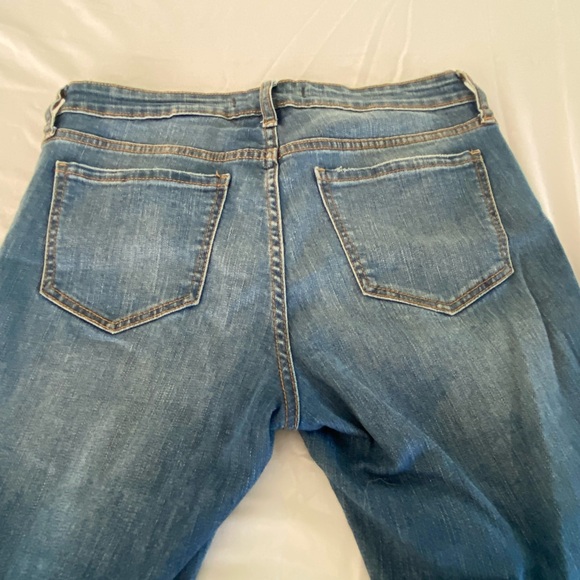 Eunina "Kitty" Light Blue Low-Rise Skinny Crop 5-pocket Style Distressed Jeans - Picture 1 of 8